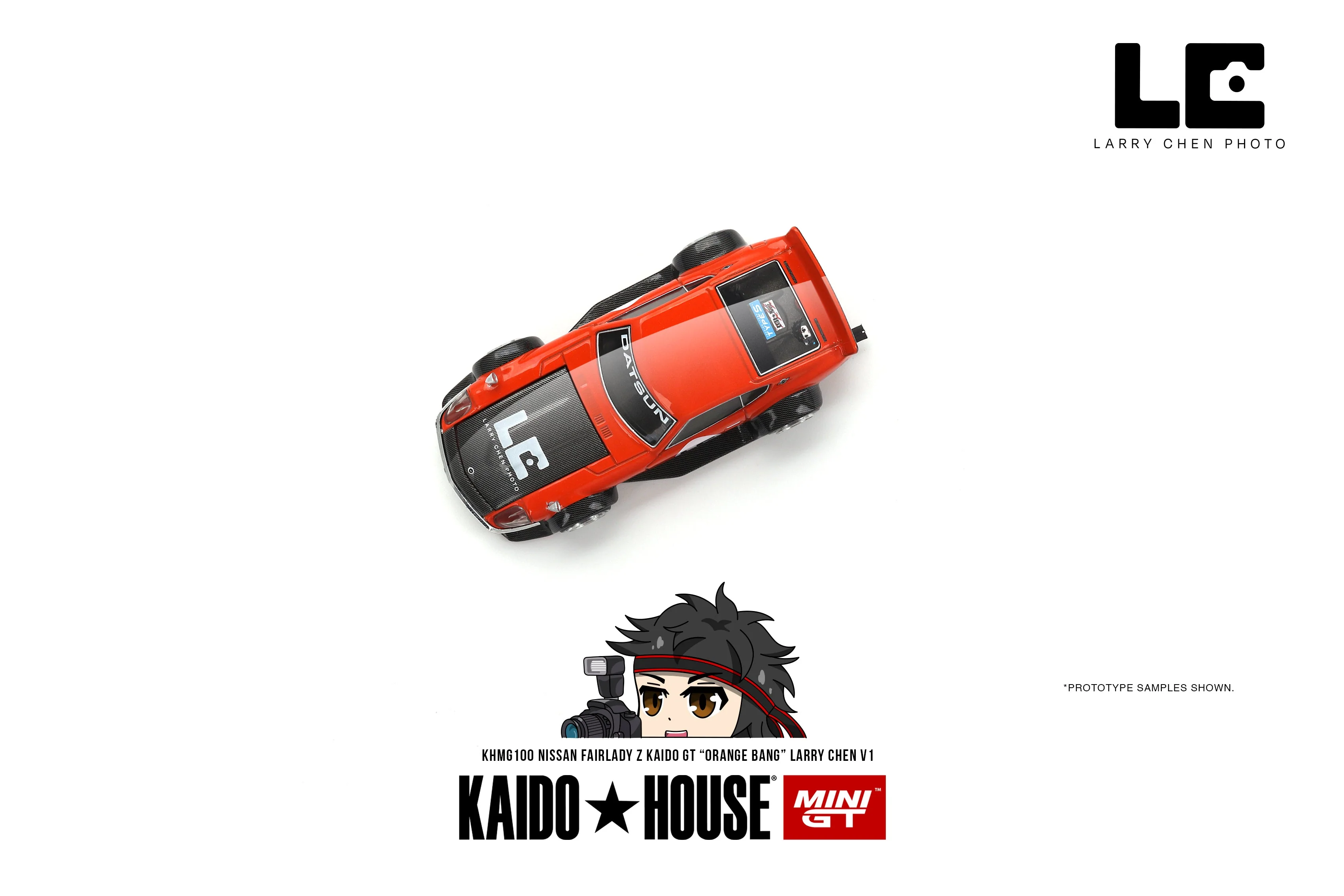 Mini GT - Nissan Fairlady Z Kaido GT 'ORANGE BANG' Larry Chen V1 - KAIDO HOUSE - Scala 1/64 KHMG100 - Image 4