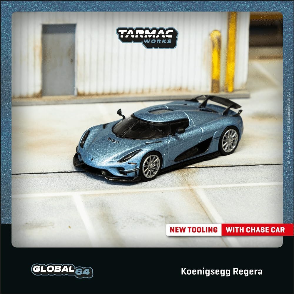 Tarmac Works - Koenigsegg Regera Light Blue Metallic - GLOBAL64 - Scala 1/64 T64G-TL017-LB - Image 5