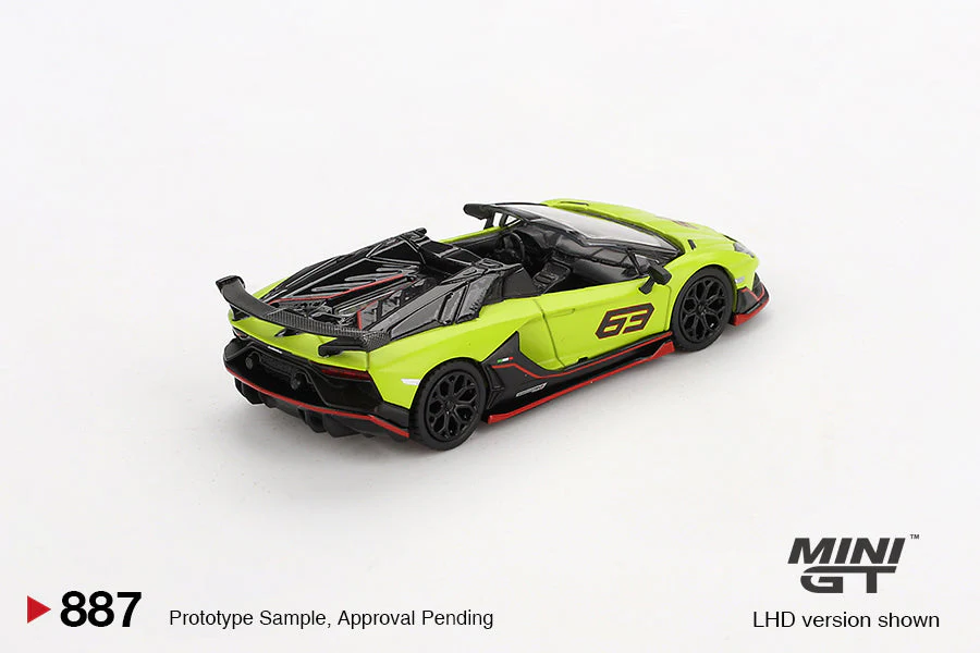 Mini GT - Lamborghini Aventador SVJ 63 Roadster Verde Shock LHD - Scala 1-64 MGT00887-L - Image 4