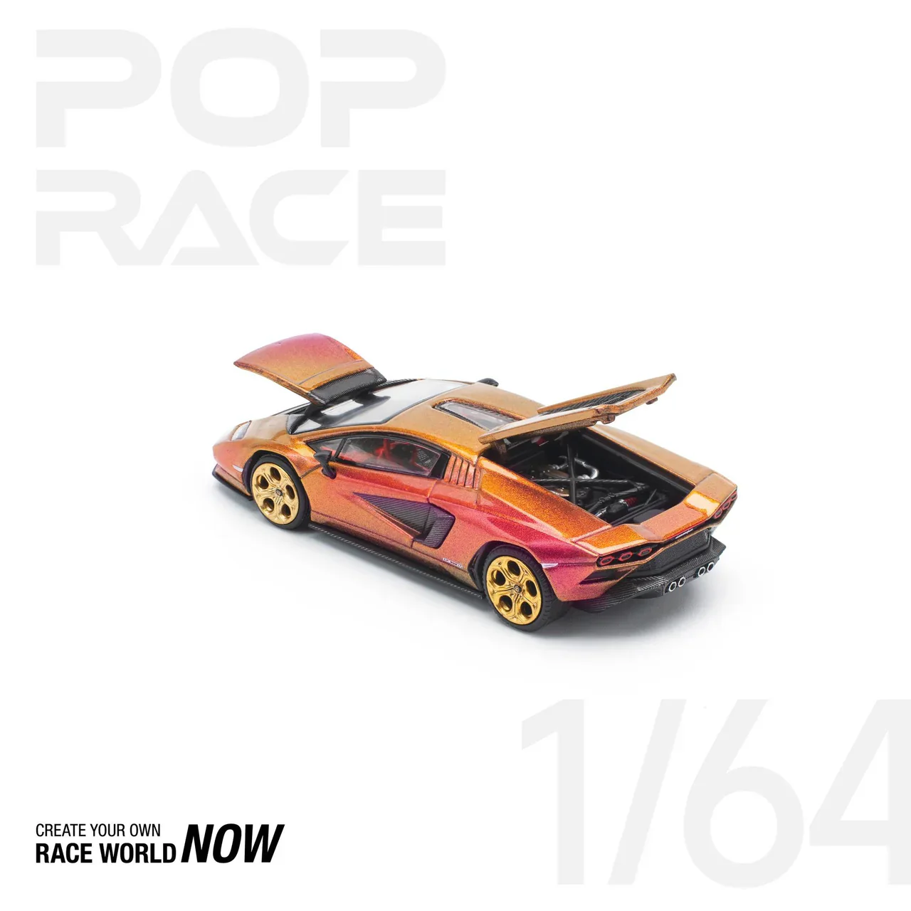 Pop Race - Lamborghini Countach LPI 800-4 Blu Hal - Scala 1/64 PR64-175
