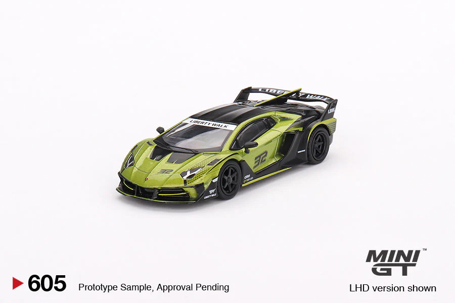 Mini Gt - Lamborghini LB-Silhouette WORKS Aventador GT EVO Lime LBWK - Scala 1/64  MGT00605-LB - Image 3
