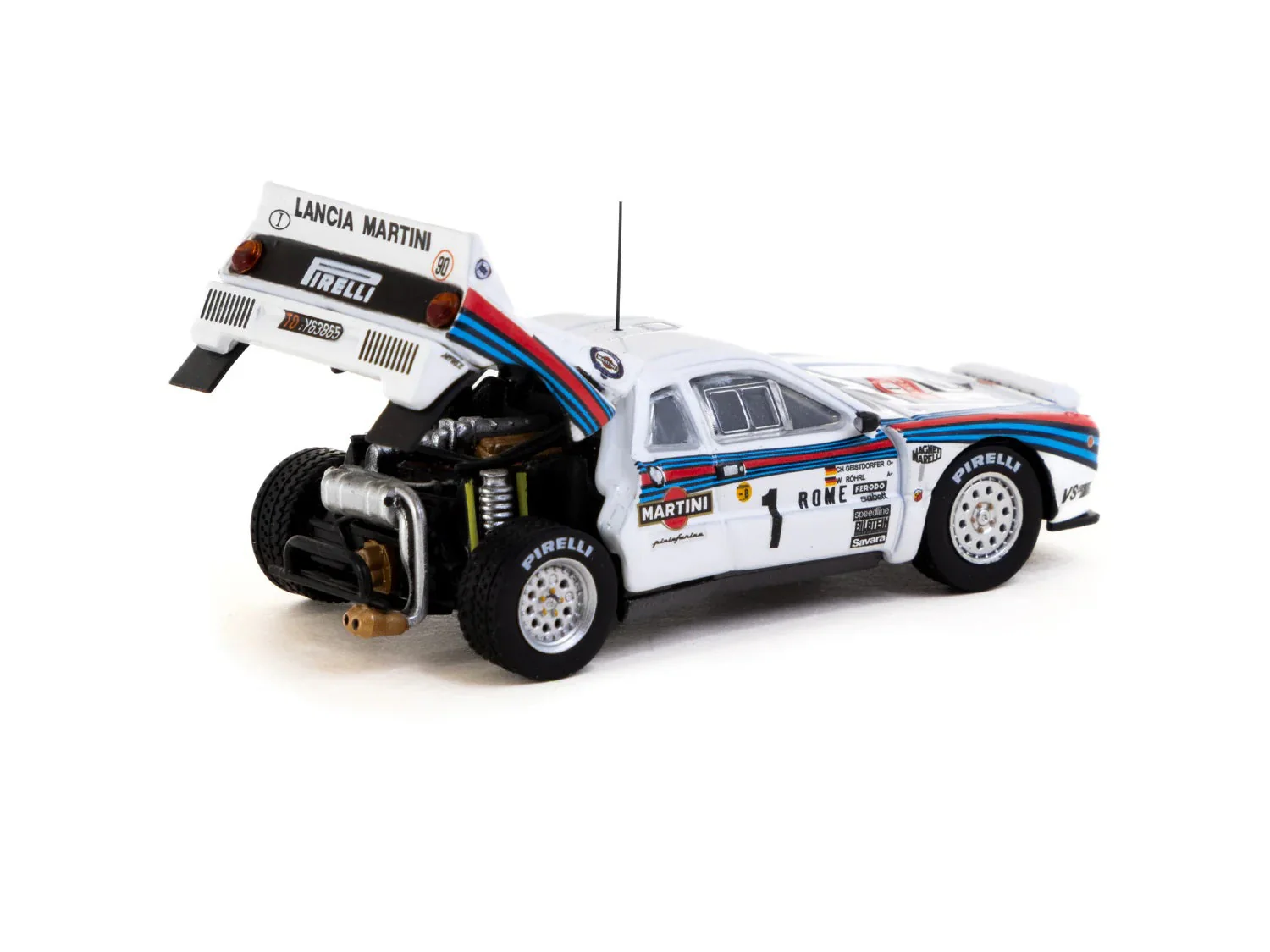 Tarmac Works Lancia 037 Rally - Rally Monte Carlo 1983 Winner W. Rohrl / C. Geistdorfer - Scala 1/64 T64P-TL002-83RMC01 - Image 3