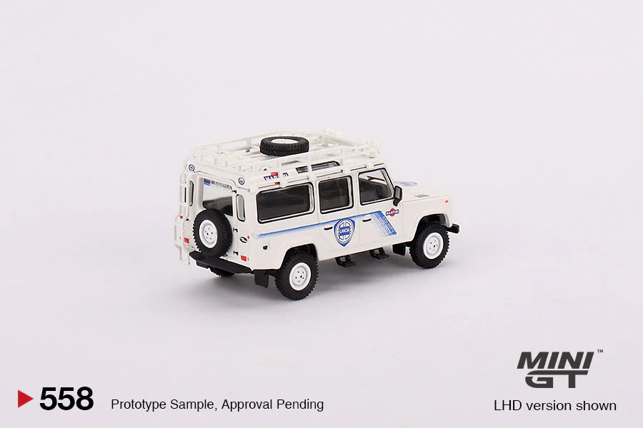 Mini GT - Land Rover Defender 110 1991 Safari Rally Martini Racing Support Vehicle LDH - Scala 1/64 MGT00558 - Image 3