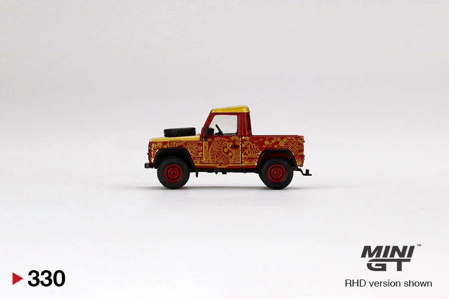Mini GT - Land Rover Defender 90 Pickup - 2022 Chinese New Year Edition - Scala 1/64 MGT00330-R - Image 4