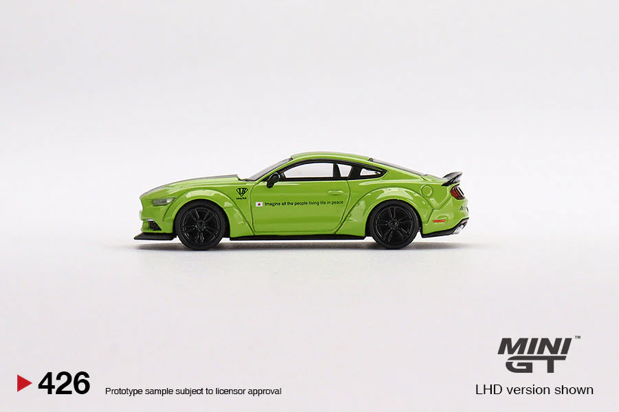 Mini GT - LB-WORKS Ford Mustang Grabber Lime - Scala 1/64 MGT00426 RHD - Image 4