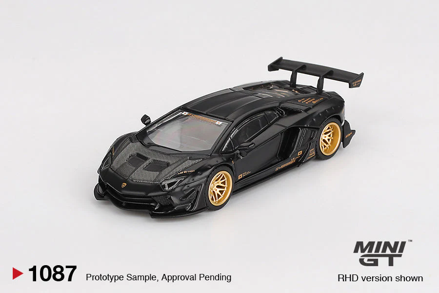 Mini GT - LB★WORKS Lamborghini Aventador Limited Edition Matte Black - Scala 1/64 MGT01087-L