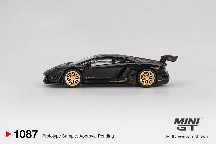 Mini GT - LB★WORKS Lamborghini Aventador Limited Edition Matte Black - Scala 1/64 MGT01087-L - Image 3