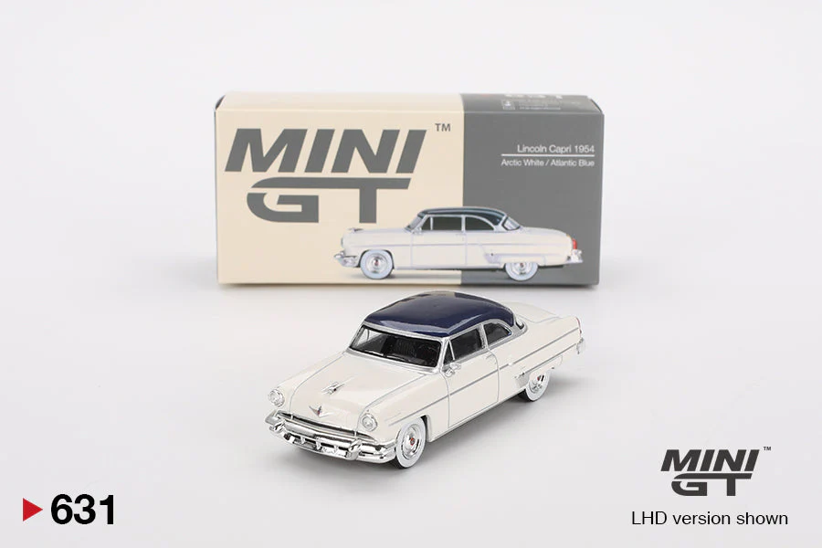 Mini GT - Lincoln Capri 1954 Arctic White / Atlantic Blue - Scala 1/64 MGT00631 - Image 2