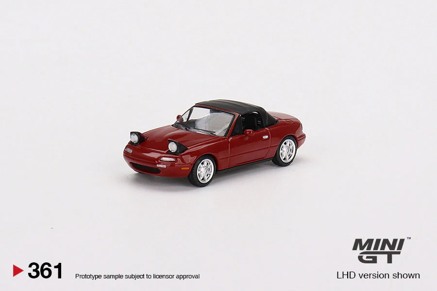 Mini GT - Mazda Miata MX-5 (NA) Classic Red Headlight Up / Soft Top - Scala 1/64 MGT00361-L