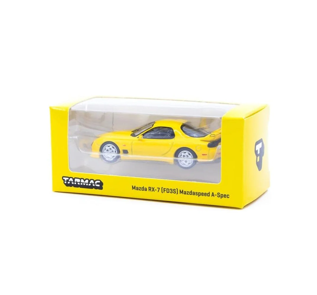 Tarmac Works - Mazda RX-7 (FD3S) Mazdaspeed A-Spec Yellow - HOBBY64 - Scala 1/64 T64G-012-YL - Image 3