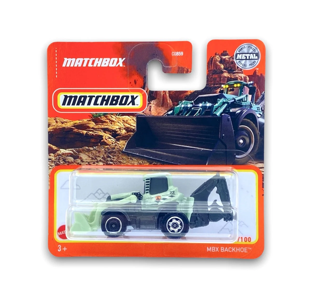 Matchbox - MBX Backhoe Green #29 - Scala 1/64 Circa