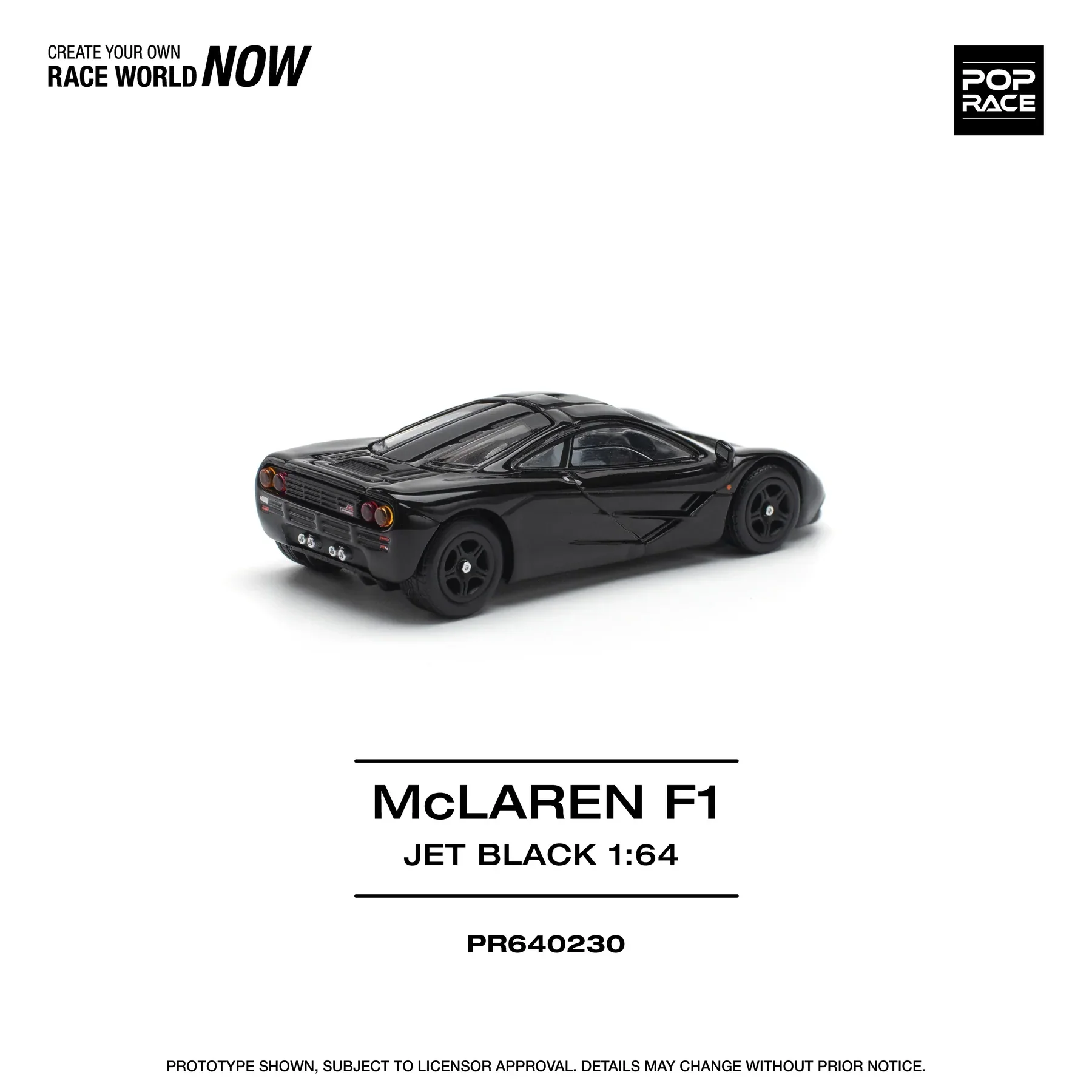 Pop Race - McLaren F1 Jet Black - Scala 1/64 PR64-230 - Image 3
