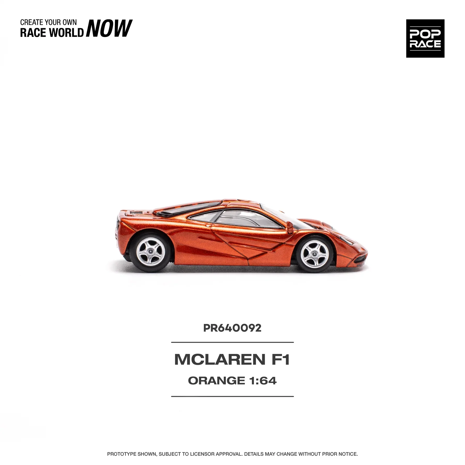 Pop Race - McLaren F1 Orange - Scala 1/64 PR64-92 - Image 5