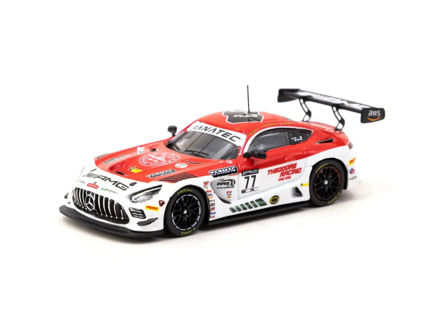 Tarmac Works - Mercedes-AMG GT3 Indianapolis 8 Hour 2022 Winner Craft-Bamboo Racing - HOBBY64 - Scala 1/64 T64-062-22IND77 - Image 2