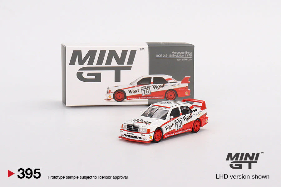 Mini GT - Mercedes-Benz 190E 2.5 16 Evolution II 1991 DTM #78 Lohr MiJo Exclusives - Scala 1/64 MGT00395-MJ - Image 2