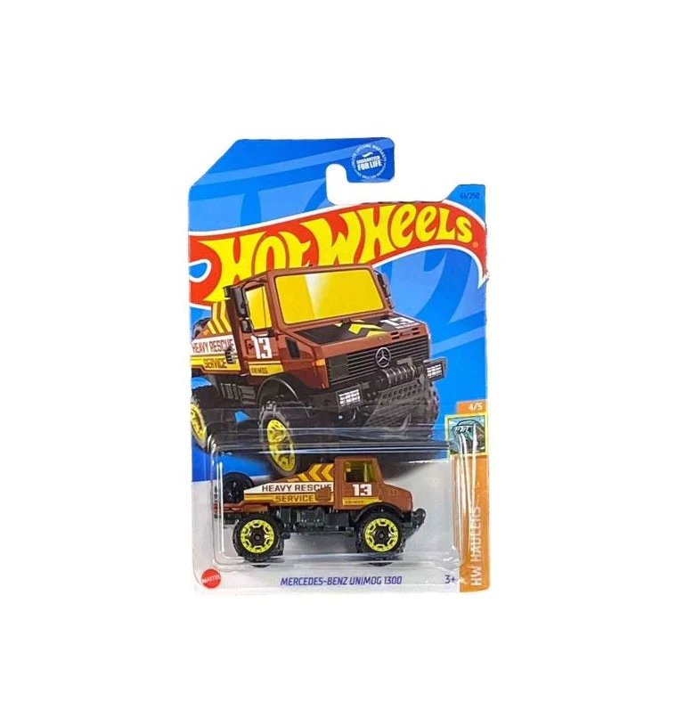 Hot Wheels - Mercedes-Benz Unimog 1300 Brown - HW Haulers 4/5 - Scala 1/64 Circa