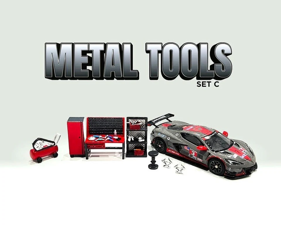 American Diorama - "Metal Tools" Set C of 7 Pieces Limited Edition MiJo Exclusives - Scala 1/64 AD-2419MJ - Image 2