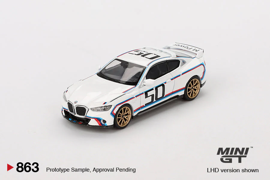 Mini GT - BMW 3.0 CSL White - Scala 1/64 MGT00863-BL Blister Packaging - Image 2