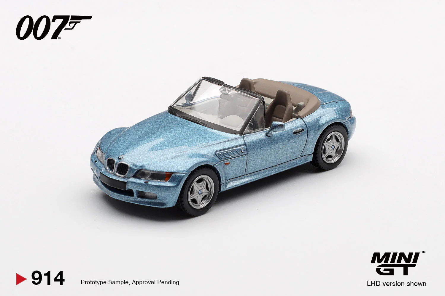 [PRE-ORDER] - Mini GT - BMW Z3 Goldeneye 007 James Bond 1995 - Scala 1/64 MGT00914-007J Japanese Packaging - Image 2