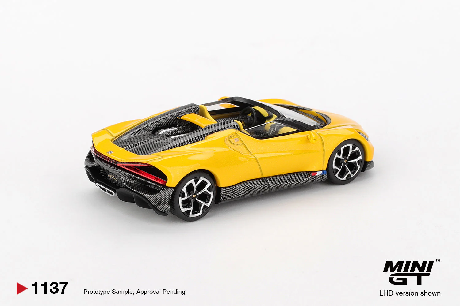 [PRE-ORDER] - Mini GT - Bugatti W16 Mistral Yellow 2023 - Scala 1-64 MGT01137-L - Image 2