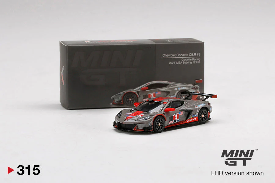Mini GT - Chevrolet Corvette C8.R #3 Corvette Racing 2021 IMSA Sebring 12 Hrs - Scala 1/64 MGT00315-L - Image 2