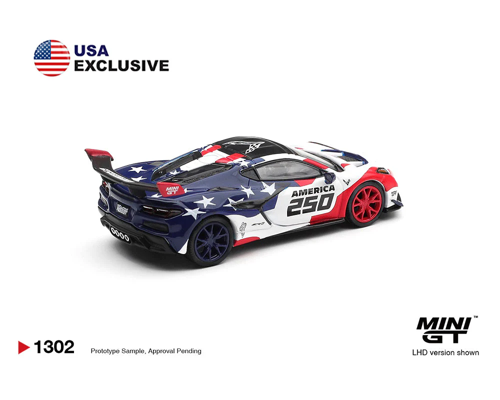 [PRE-ORDER] Mini GT - Chevrolet Corvette ZR1 America 250 USA Exclusive LHD - Limited Edition – Mijo Exclusives – Scala 1/64 MGT01302-BL - Image 2