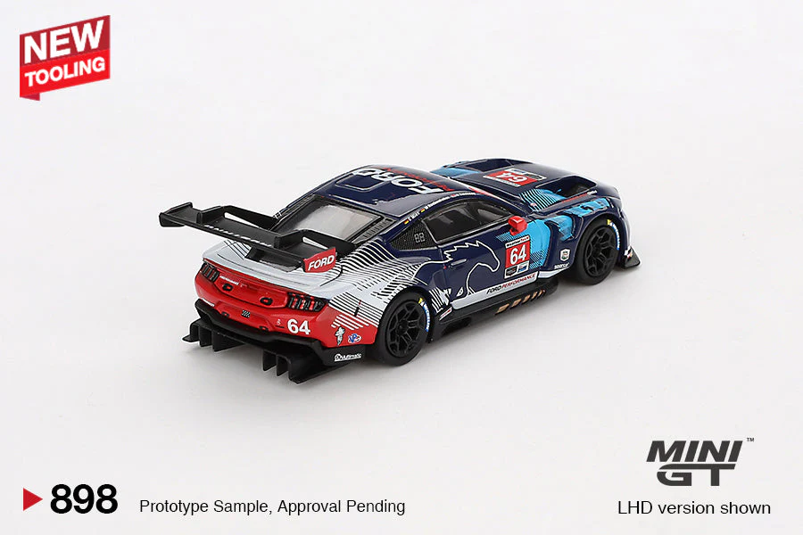 Mini GT - Ford Mustang GT3 #64 Ford Multimatic Motorsports 2024 IMSA Daytona 24 Hrs - Scala 1/64 MGT00898-BL - Image 3