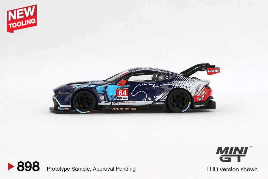 Mini GT - Ford Mustang GT3 #64 Ford Multimatic Motorsports 2024 IMSA Daytona 24 Hrs - Scala 1/64 MGT00898-L - Image 3