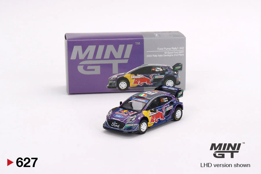 Mini GT - Ford Puma Rally1 #42 M-Sport Ford WRT 2022 Rally Italia Sardegna 2nd Place - Scala 1/64 MGT00627-L - Image 2