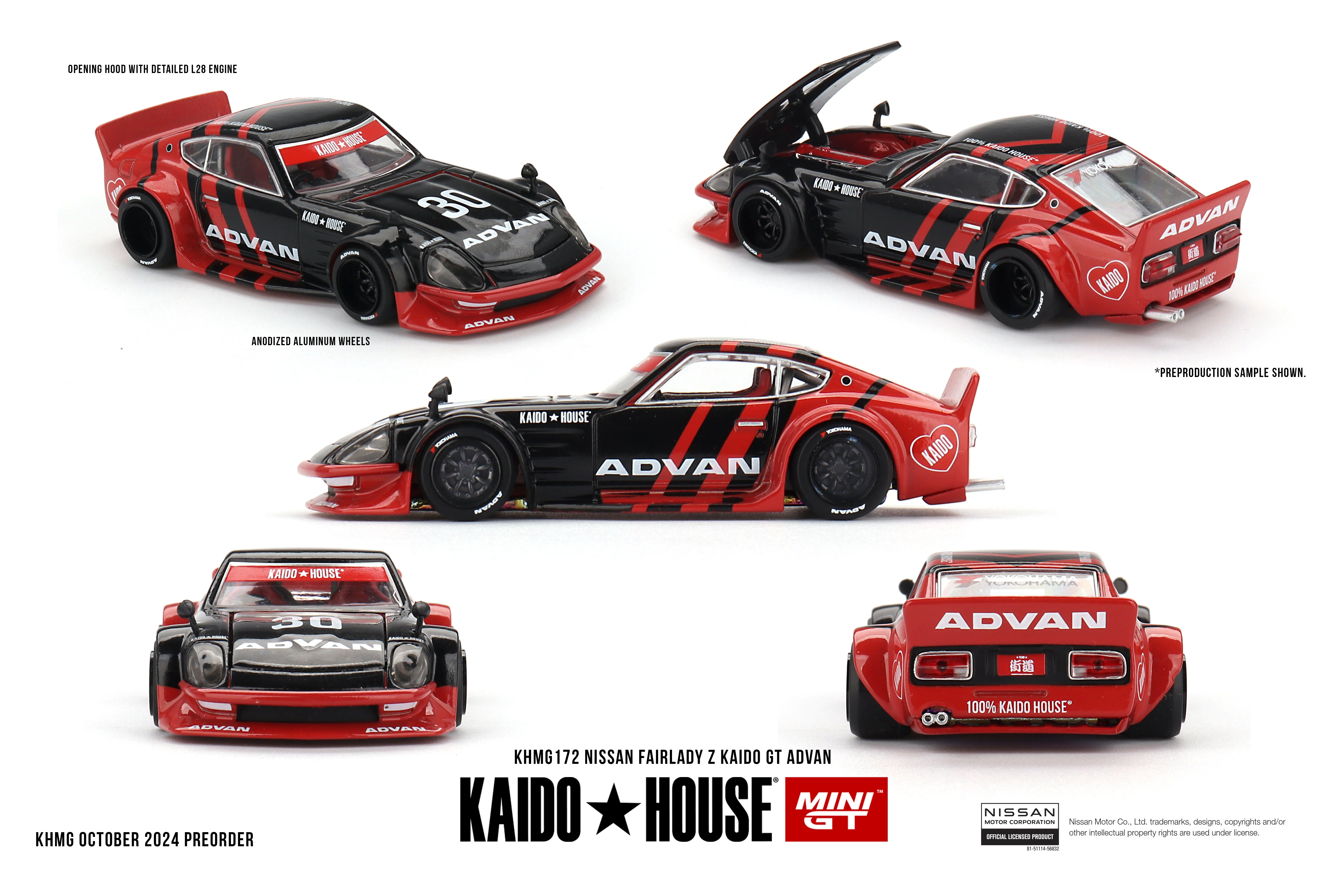 Mini GT Kaido House - Nissan Fairlady Z Kaido GT ADVAN - Scala 1/64 KHMG172