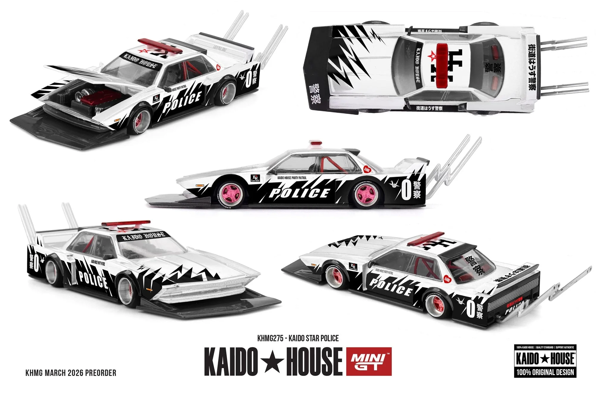 [PRE-ORDER] - Mini GT - Kaido Sport Police 1985 - Kaido House - Scala 1/64 KHMG275