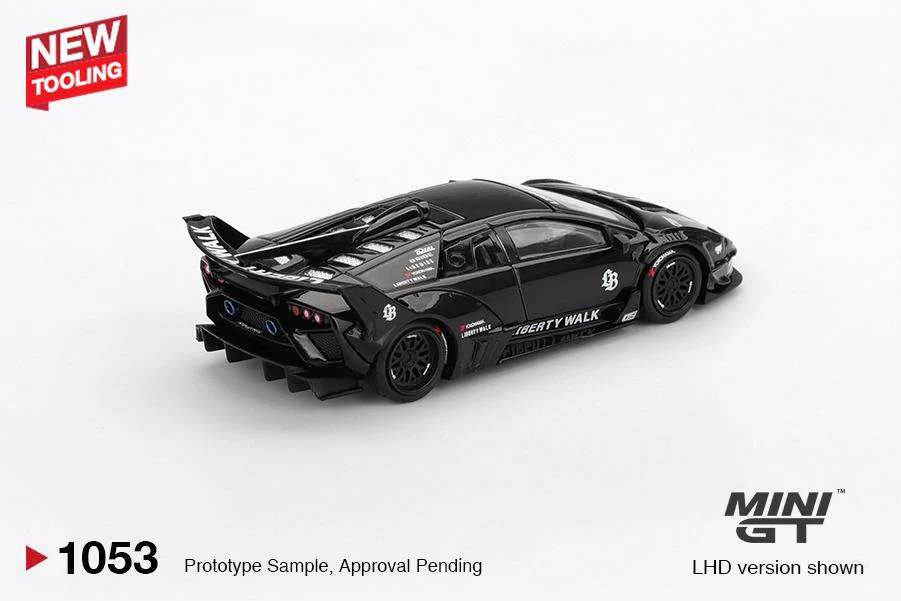 Mini GT - Lamborghini LB-Silhouette WORKS MURCIELAGO GT Evo Black 2024 - Scala 1/64 MGT01053-BL Blister Packaging - Image 4