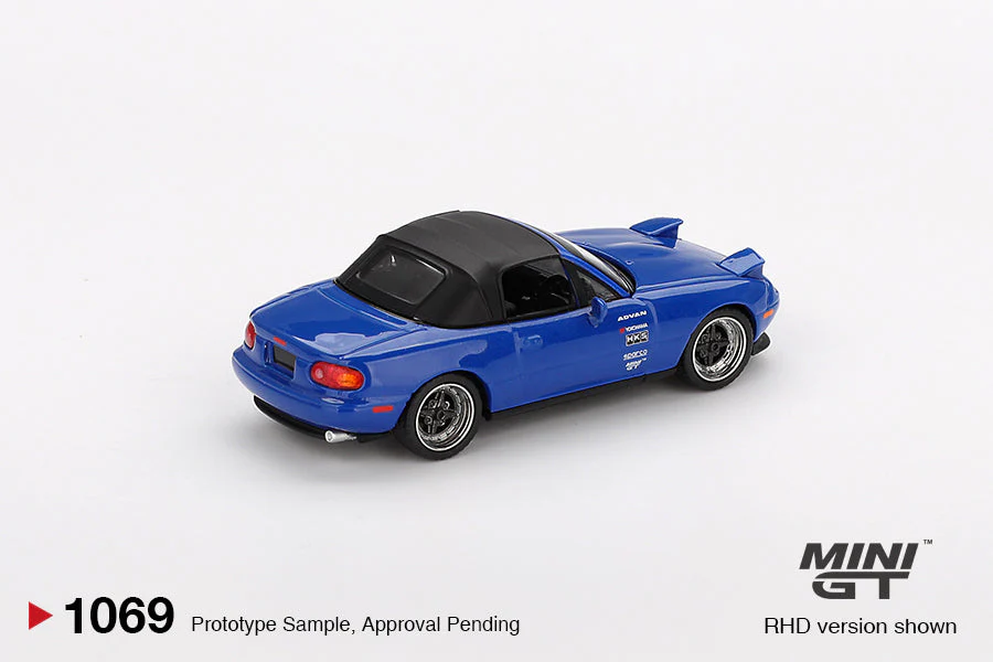 Mini Gt - Mazda Miata MX-5 (NA) Tuned Version Dark Blue 1990 - Scala 1/64 MGT01069-L - Image 2