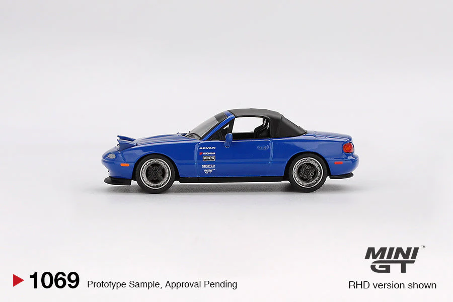 Mini Gt - Mazda Miata MX-5 (NA) Tuned Version Dark Blue 1990 - Scala 1/64 MGT01069-L - Image 3
