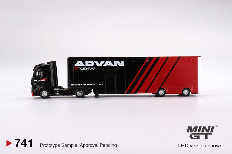 Mini GT - Mercedes-Benz Actros with Racing Transporter "ADVAN" - Scala 1/64 MGT00741 - Image 2