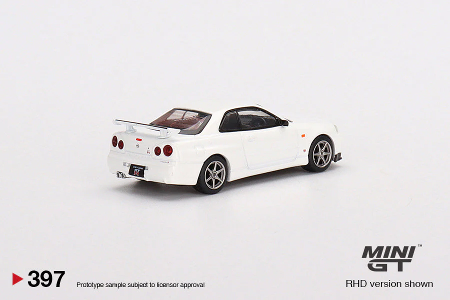 Mini GT - Nissan Skyline GT-R (R34) V-Spec N1 White - Scala 1/64 MGT00397-R - Image 3