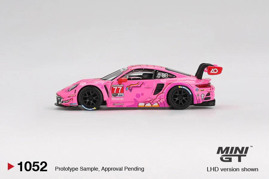 Mini GT - Porsche 911 GT3 R #77 AO Racing 2024 IMSA ROAD AMERICA - Scala 1/64 MGT01052-L - Image 3