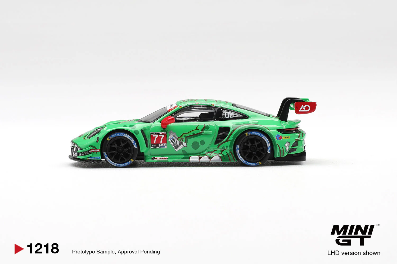 [PRE-ORDER] - Mini GT - Porsche 911 GT3 R (992) #77 AO Racing IMSA Sebring 12 Hrs Class Winner 2025 - Scala 1/64 MGT01218-L - Image 3