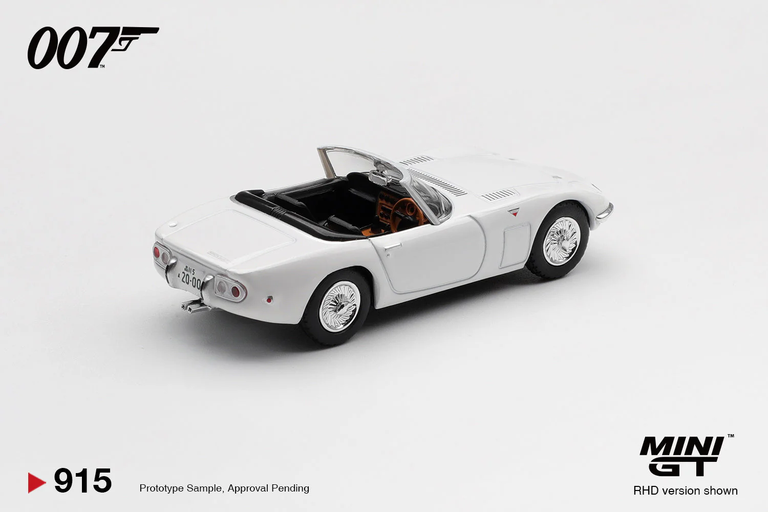 [PRE-ORDER] - Mini GT - Toyota 2000GT You Only Live Twice 007 James Bond 1967 - Scala 1/64 MGT00915-007G German Packaging - Image 3