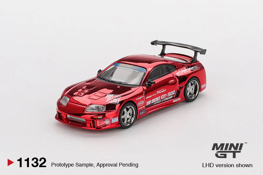 Mini GT - Toyota Supra (A80) Top Secret GT-300 Top Secret Red Chrome - Scala 1/64 MGT01132-L