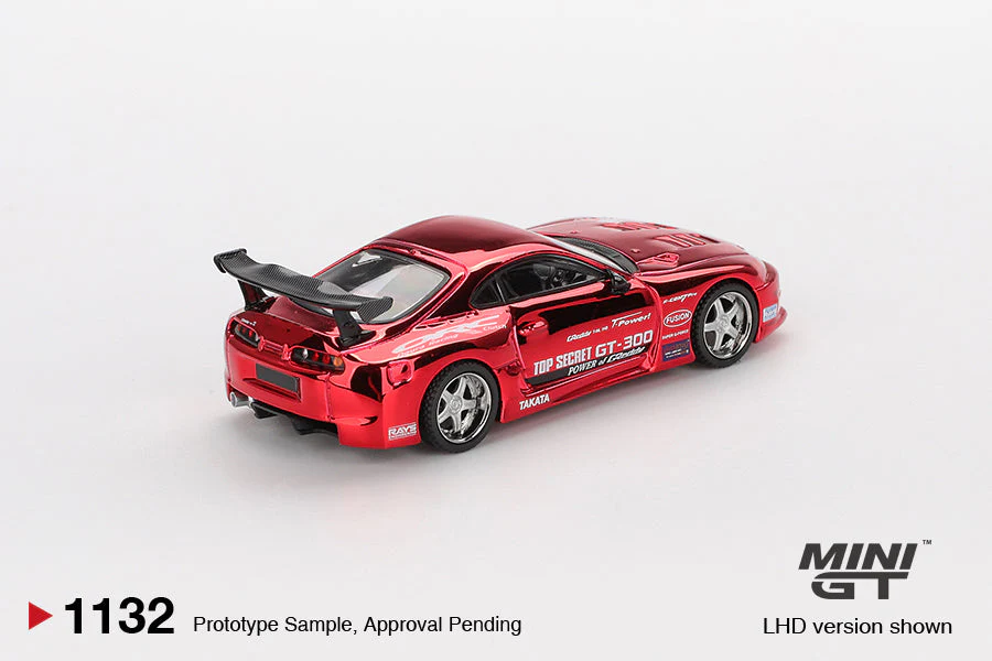 Mini GT - Toyota Supra (A80) Top Secret GT-300 Top Secret Red Chrome - Scala 1/64 MGT01132-L - Image 2