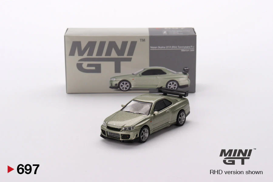 Mini GT - Nissan Skyline GT-R (R34) Tommykaira R-z Millenium Jade RDH - Scala 1/64 MGT00697 - Image 2
