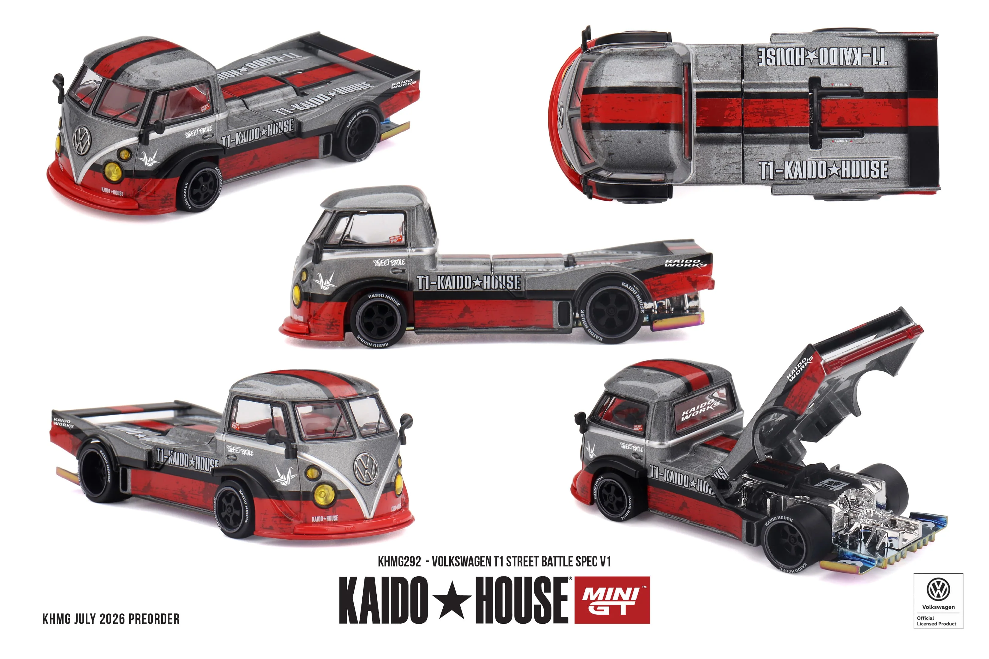 [PRE-ORDER] Mini GT - Volkswagen T1 Street Battle Spec V1 1972 - Kaido House - Scala 1/64 KHMG292