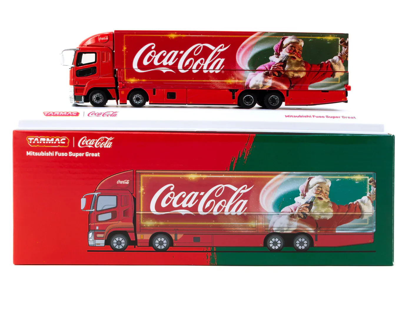 Tarmac Works - Mitsubishi Fuso Super Great Coca-Cola Santa Truck - TRUCK64 - Scala 1/64 T64T-TL001-CC - Image 5