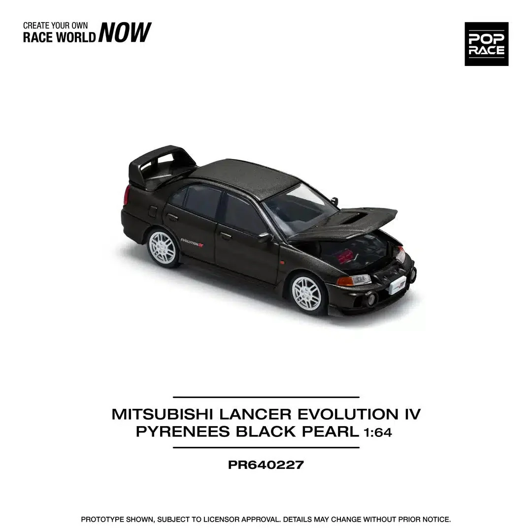 Pop Race - Mitsubishi Lancer Evolution IV Pyrenees Black Pearl - Scala 1/64 PR64-227 - Image 3