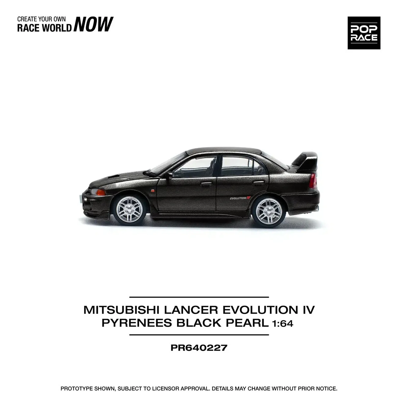 Pop Race - Mitsubishi Lancer Evolution IV Pyrenees Black Pearl - Scala 1/64 PR64-227 - Image 5