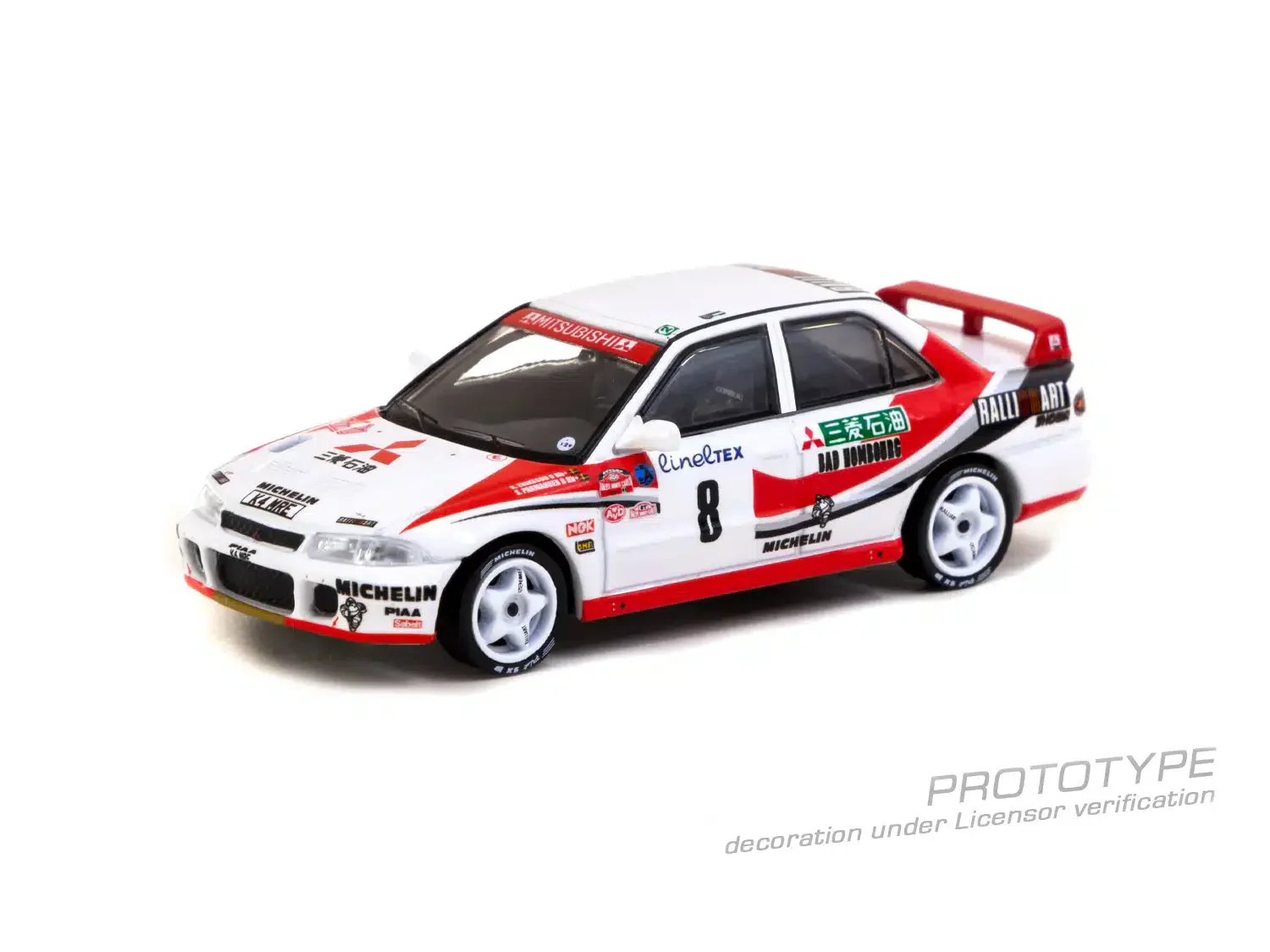 Tarmac Works - Mitsubishi Lancer Evolution Rallye Monte-Carlo 1993 - GLOBAL64 - Scala 1/64 T64G-048-93MCR08 - Image 2
