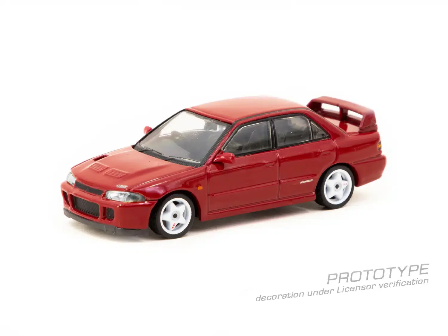 Tarmac Works - Mitsubishi Lancer GSR Evolution II Red Model Car + Trading Cards Combo Set - GLOBAL64 - Scala 1/64 T64G-049-RE - Image 2