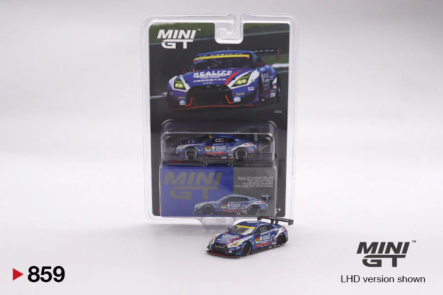 Mini GT - Nissan GT-R NISMO GT3 #56 "REALIZE NISSAN MECHANIC CHALLENGE GT-R" 2023 SUPER GT SERIES - Scala 1/64 MGT00859