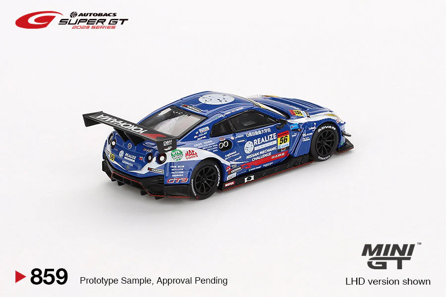 Mini GT - Nissan GT-R NISMO GT3 #56 "REALIZE NISSAN MECHANIC CHALLENGE GT-R" 2023 SUPER GT SERIES - Scala 1/64 MGT00859 - Image 3